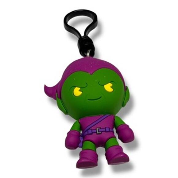 Marvel Spider-Man Green Goblin Bag Clip Keychain Purple Green Chibi - Picture 1 of 3